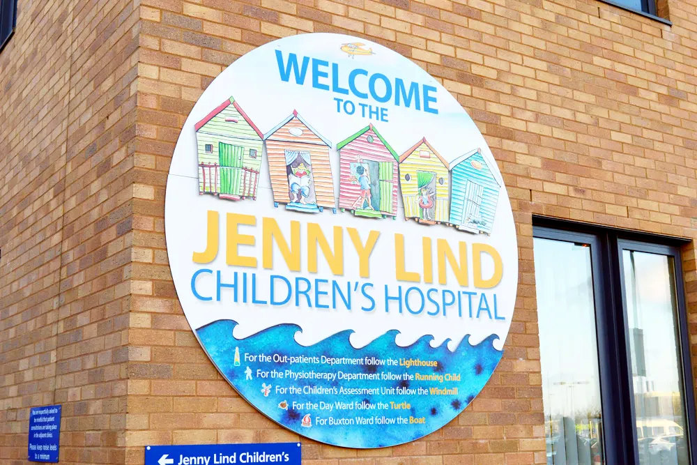 Jenny Lind Children's Hospital Sign